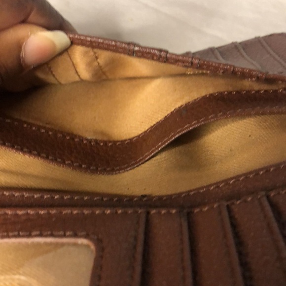 THE SAK brown leather floral embossed wallet. Holds up to 12 cards. - Picture 9 of 12